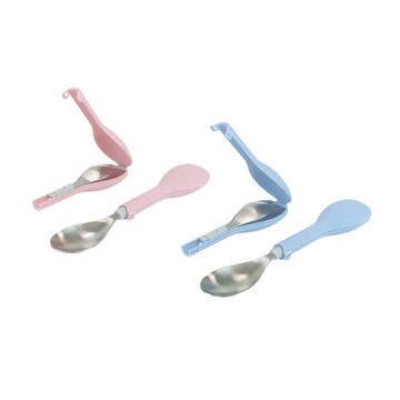 FlipGo翻滾兒童餐具組-兩入組(粉、藍)