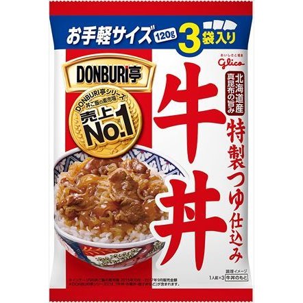 送料無料 江崎グリコ DONBURI亭 牛丼 3袋入り×20個