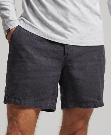 Superdry Men's Men's Overdyed Linen Shorts Navy / Blue Graphite - Size: L