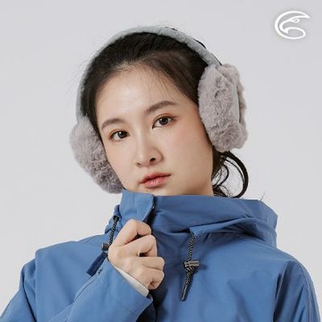 ADISI 麂皮絨毛極地保暖四戴式可折疊耳罩 AS25054 灰藍 (F)｜刷毛 抗風 保暖耳罩 摺疊收納