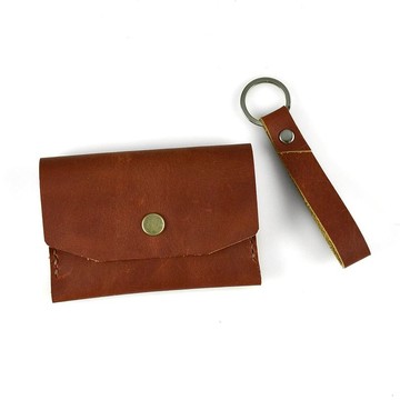 【U6.JP6 手工皮件】-手作皮革縫製純手工縫製.咖色零錢包 / 卡片夾 / 名片夾 / 萬用包(男女適用)/鑰匙圈套組
