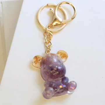 【Blissful 幸福寶盒】天然水晶熊鑰匙圈-你就是陽光！畢業季-紫水晶『讀書運/考試必中/金榜題名/開運/學業進步/天秤座生日禮物』