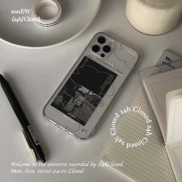 整日不營業「心動那天」小紅花聯名ins風透明適用于蘋果iPhone16promax可愛手機殼全包15promax保護套軟殼