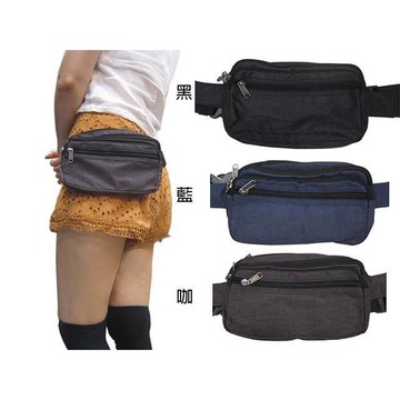 FASHION 腰包中容量二主袋+外袋共五層超輕量防水尼龍布工作休閒運動