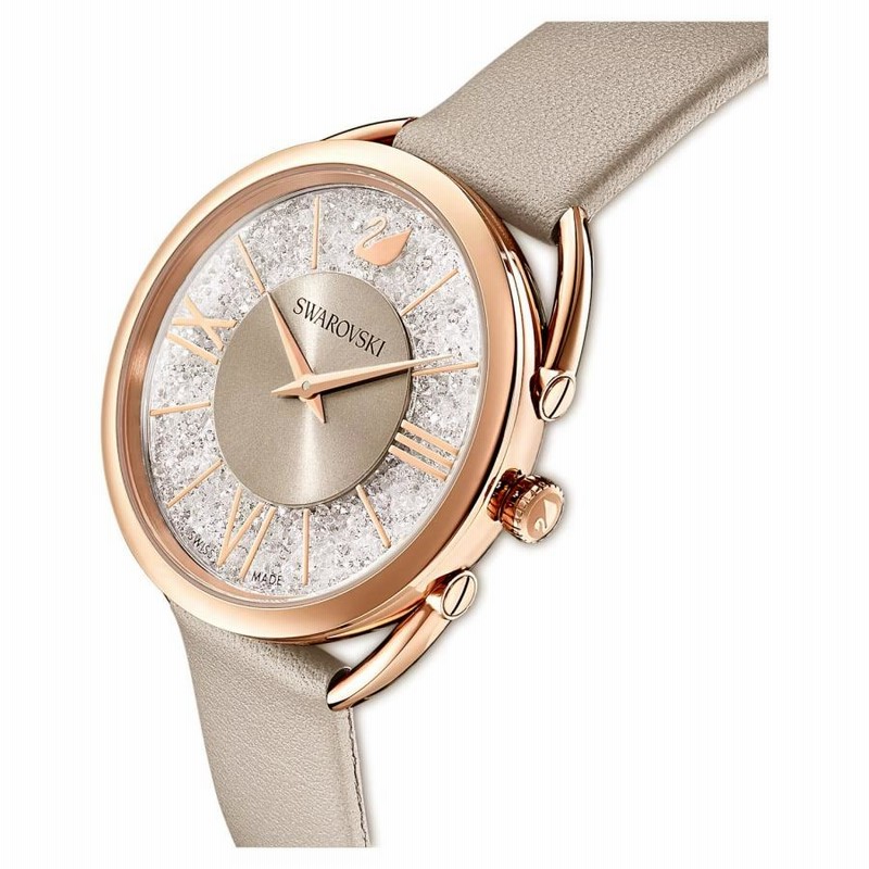 Swarovski レディース 時計 ゴールド Swarovski Matrix Bangle Quartz Crystal Grey Dial Ladies