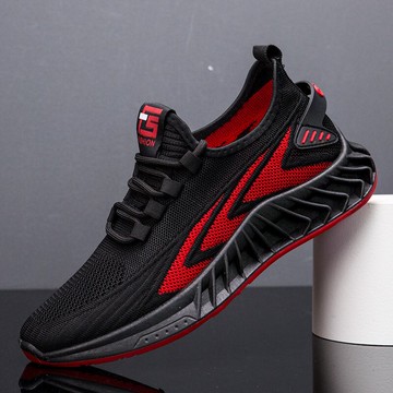 夏季新款飛織網面鞋厚底防滑耐磨戶外運動旅游鞋薄款透氣防臭網鞋