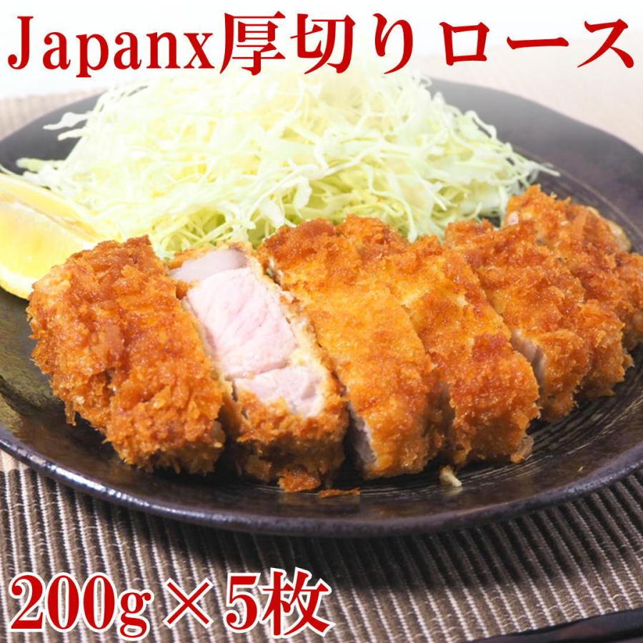 JAPANX 厚切り ロース とんかつ 豚肉 1kg(200g×5枚) 宮城 国産 ジャパンエックス ギフト お歳暮 お中元　かつ丼 トンカツ