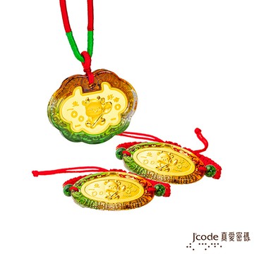 J’code真愛密碼金飾 金湯匙萌牛黃金彌月禮盒-0.2錢