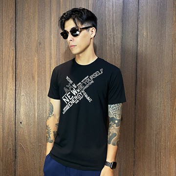 美國百分百【全新真品】Armani Exchange 短袖 T恤 AX 上衣 logo 短T 黑色 BM74