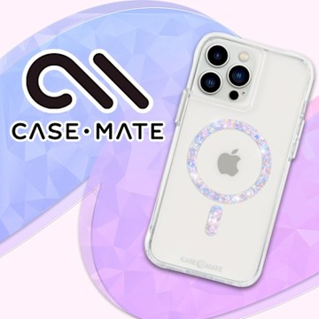 美國CASE·MATE iPhone 14 Pro Max Twinkle Diamond Clear閃耀星環環保抗菌防摔殼MagSafe-透明