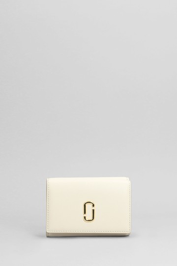 Marc Jacobs The Trifold Wallet In White Leather