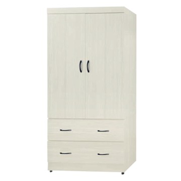 文創集 賽亞斯2.7尺開門二抽衣櫃(三色可選)-81x60x178cm免組