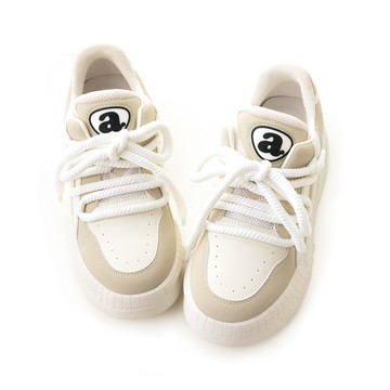 (原價1980)8號風球厚底板鞋 白 GS13-10WT