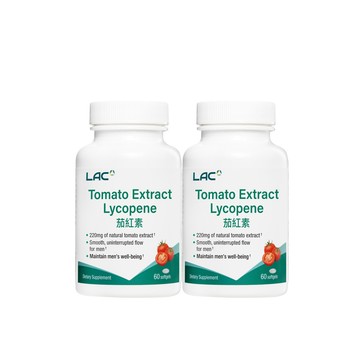 LAC 紅茄膠囊(60顆/瓶)x2入組 (蕃茄紅素/私密呵護/男性保健)