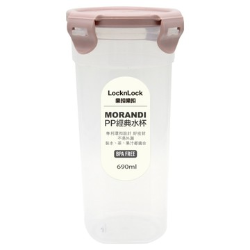 LocknLock 樂扣樂扣 PP微波水壺 無濾網 HPL934HMPIK  莫蘭迪粉  690ml  1個