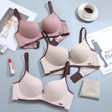 無痕一片式側收調整文胸套裝小胸聚攏簡約少女內衣罩秋冬
