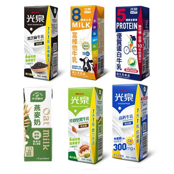 【蝦皮直營】光泉 調味保久乳系列 富維他/優質蛋白牛乳/燕麥奶/珍穀堅果/芝麻/無加糖高鈣200mlx24入多款可選