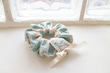 棉花糖星河∣糖霜藍－手作【大腸髮圈】髮束