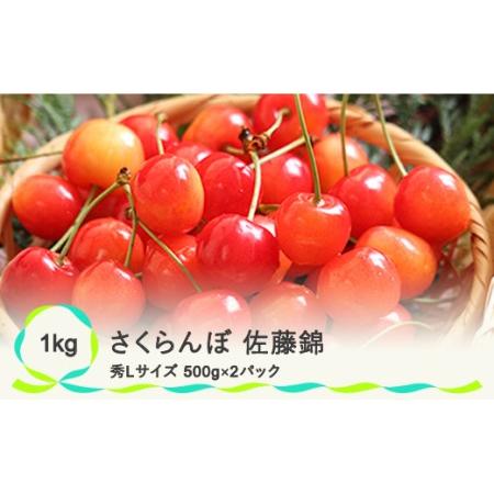 ふるさと納税 さくらんぼ 佐藤錦 秀Lサイズ プレゼント ギフト バラ詰め 1kg(500g×2パック) サクランボ 先行予約 2024年産 令和6年産 山.. 山形県尾花沢市