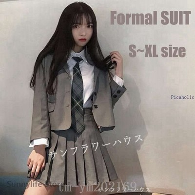 入学式 卒業式 スーツ フォーマルスーツ 女子 女の子 高校生 中学生 レデイース 無地 セット 卒服 制服 スカート 発表会 フリーサイズ ゆったり S M L Xl 通販 Lineポイント最大get Lineショッピング