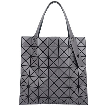 ISSEY MIYAKE 三宅一生 BAOBAO 灰皮紋方格7x7側肩/手提包