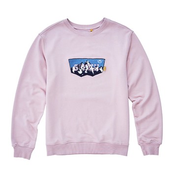 5th STREET｜山形｜男裝｜雪山毛巾毛巾繡長袖T恤｜粉紅