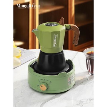 Mongdio雙閥摩卡壺煮咖啡壺家用小型意式濃縮咖啡機手沖咖啡器具