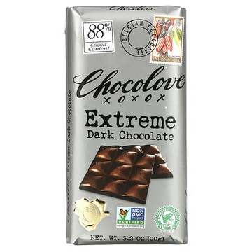 Chocolove, 特黑巧克力，88% 可可，3.2 盎司（90 克）