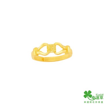 【幸運草金飾】 倚靠黃金女戒指