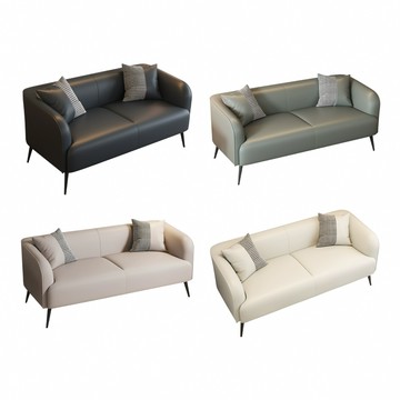 【IDEA】安森立體耐磨飽滿貓抓皮三人沙發/貓抓皮沙發(170CM/4色任選)卡其