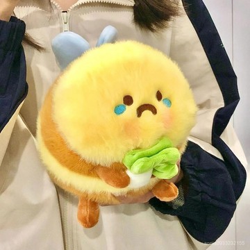 已搶99件📣菜Bee蜜蜂玩偶創意鯊Bee毛絨玩具可愛醜萌布娃娃公仔情侶生日禮物 LUCT