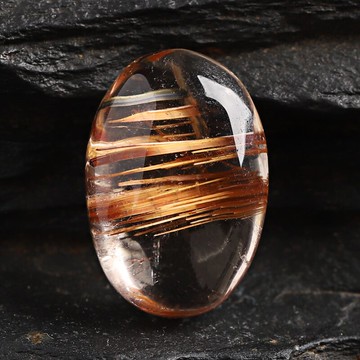 天然板順銅鈦晶戒面料女男款 順發發晶DIY配飾