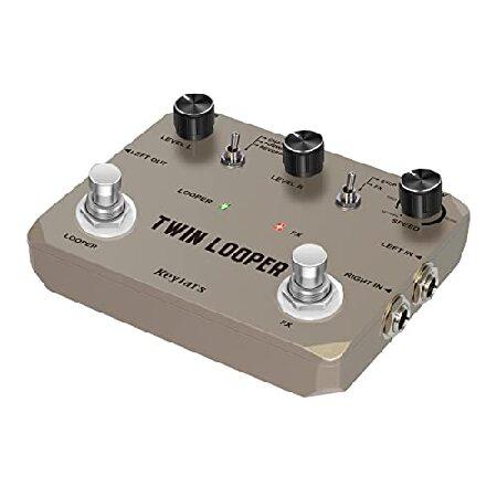 Keytars Twin Looper Electric Guitar Effect Pedal Loop Station 11 Types of Play with 10 Minut for Guitarists Goldenes of Recording Time