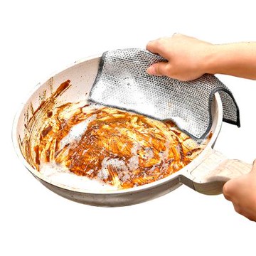 日本SP SAUCE金屬絲質去油汙網格抹布2包6條裝(每條約20x20公分)