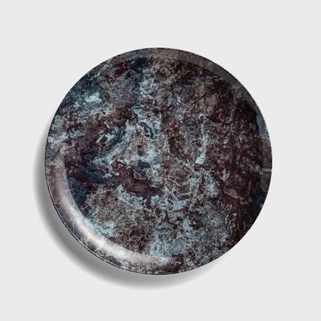 地語 湛藍礦石20cm 骨瓷圓盤│單品
