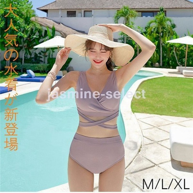 水着 タンキニ ビスチェビキニ パッド付き 無地 温泉水着 可愛い水着 通販 Lineポイント最大get Lineショッピング