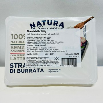 Natura 義大利進口冷凍絲綢乳酪 200g｜Frozen Stracciatella 起司 奶酪 沙拉 甜點 料理