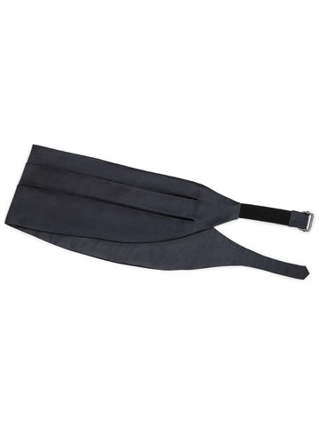Brunello Cucinelli - pleated satin cummerbund - men - Silk/Cotton - 58 - Grey