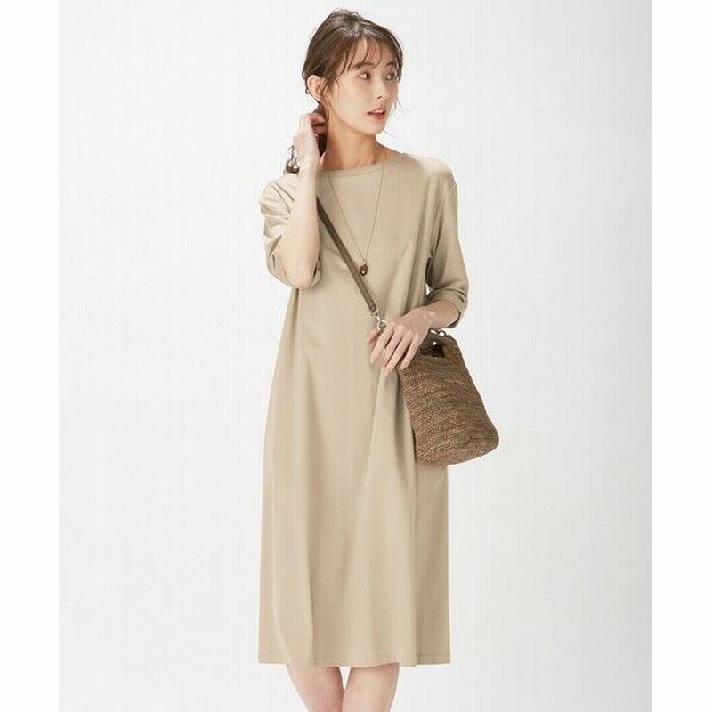 L Size Onward 大きいサイズ エルサイズオンワード スムースジャージー ワンピース ブラウン系 T15 通販 Lineポイント最大1 0 Get Lineショッピング