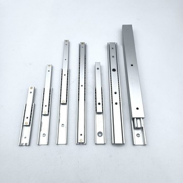 【台灣發貨】鋁合金輕型導軌滾珠滑軌雙層單向滑動精品盒抽屜軌電器移動滑槽【熱銷】