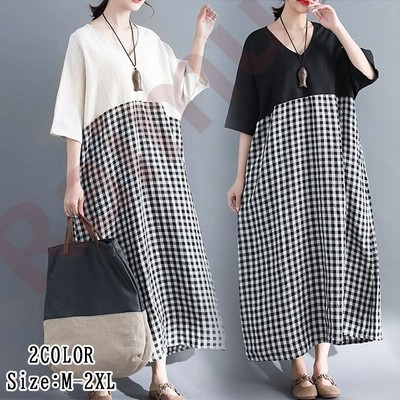 冬新作 レディースワンピース ワンピース チェク柄 2色 婦人服 ゆったり 大きいサイズ 膝丈 ロングワンピース これな 半袖 春夏 Raimu 通販 Lineポイント最大get Lineショッピング