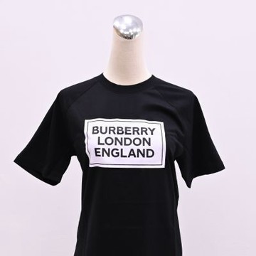 BURBERRY MARGOT 品牌LOGO印花短袖棉T(黑)