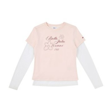 FILA 女長袖圓領T恤-粉色 5TEA-5411-PK