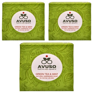 AVUSO 行道者 綠茶薄荷薈手工皂  125g  3個