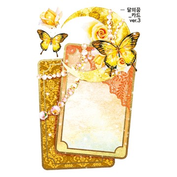 Moon's dream card 4款 (blackraccoon) vintage collage 設計紙貼