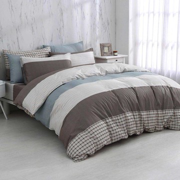 雙人薄被套特大床包組/美國棉授權品牌 300織/ 伯納特 [鴻宇] 台灣製 - 2500