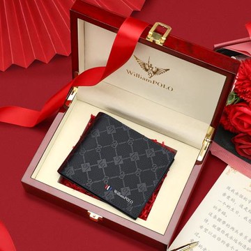 英皇保羅錢包男短款2023新款高檔輕奢品牌卡包送男友爸爸生日禮物
