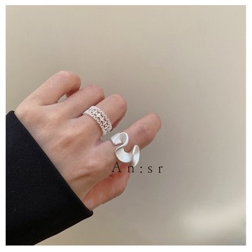 An:Sr—「氣質 質感 設計款 戒指」可調節 戒指 韓系 氣派 氣質 質感 飾品 戒指B0006