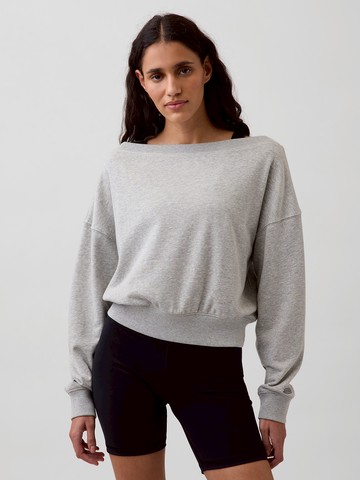 VintageSoft毛圈布寬版開領短版運動衫