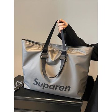 短途手提旅行包女休閑簡約行李包大容量旅行單肩包輕便防水健身包